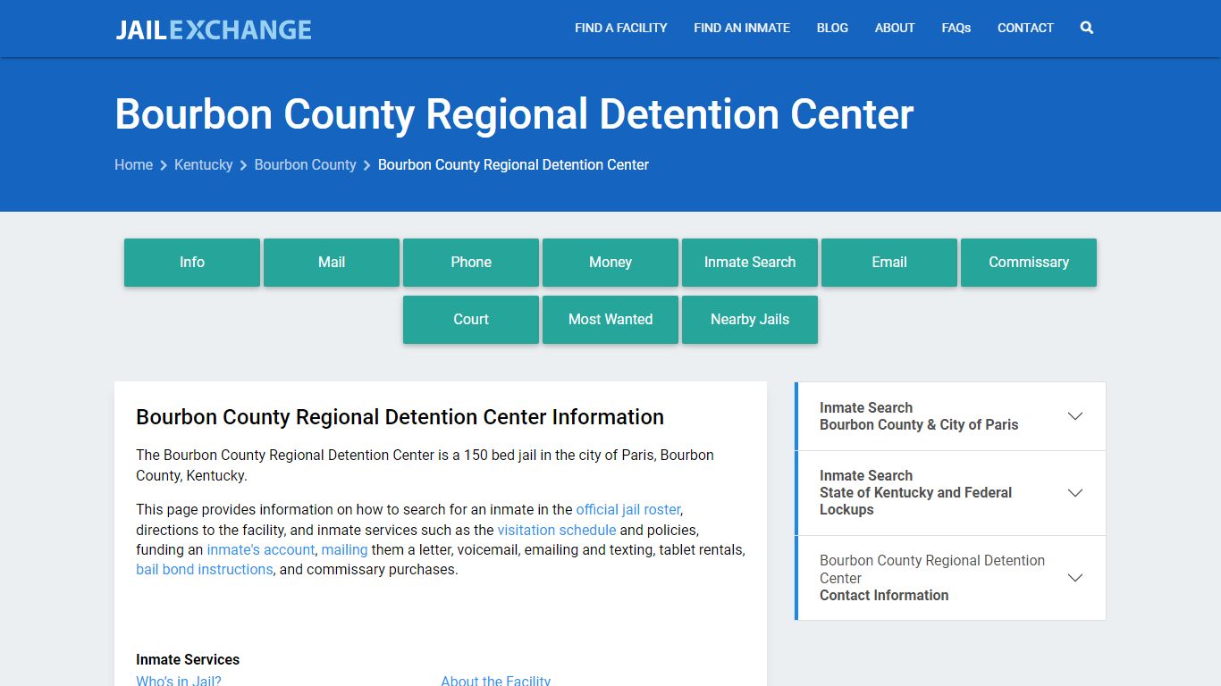 Bourbon County Regional Detention Center - Jail Exchange